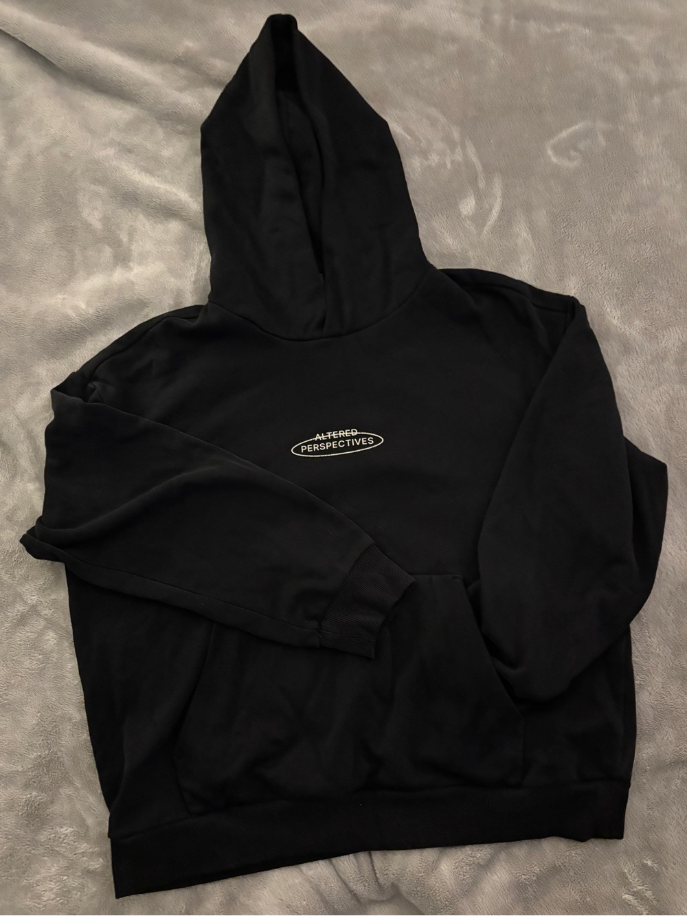 H&M Black Men's "Altered Perspectives" Hooded Sweatshirt